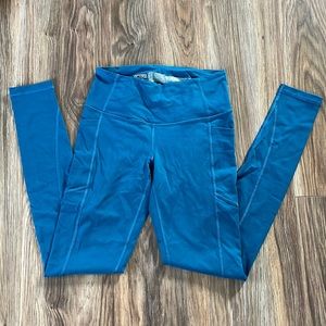 Victoria’s Secret Mid-Rise Workout Leggings with Pockets - Blue XS